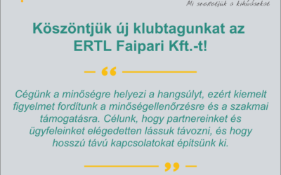 Köszöntjük új klubtagunkat az ERTL Faipari Kft.-t!