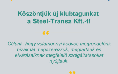 Köszöntjük új klubtagunkat a Steel-Transz Kft.-t